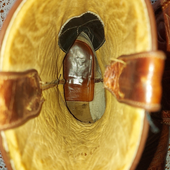 Vintage BILTRITE NEOPRENE Men's Cowboy Boots Western Brown Leather Size EU 43 - Picture 12 of 15